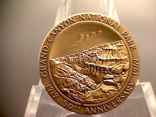 1919 - 1969 50th Anniversary Grand Canyon Bronze Medal In photo