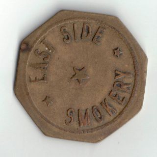 Brass Token - East Side Smokery - Good For 25 Cents photo