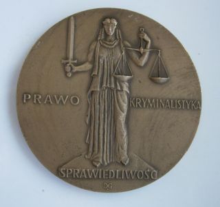 Temida Law Main Criminal Police Command Medal Prof.  Poland Polish.  Gorol photo