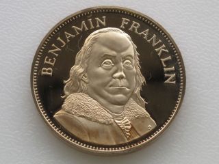 1971 Benjamin Franklin Proof Franklin Bronze Medal A8176 photo