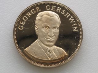 1971 George Gershwin Proof Franklin Bronze Medal A8167 photo