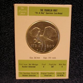 It ' S A Boy - Segel - Franklin - Proof - Like Specimen Coin Medal photo