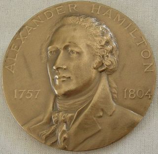 Alexander Hamilton Treasury Secretary Medal,  U.  S.  Medal 201 photo