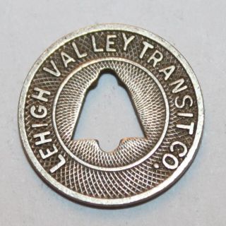 Vintage Die Cut Bell Transit Token Lehigh Valley Transit Co.  For One Fare Check photo