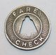 Vintage Die Cut Bell Transit Token Lehigh Valley Transit Co.  For One Fare Check Exonumia photo 2