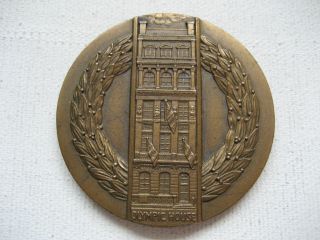 Vintage United States Olympic Committee Bronze Medal Depicting Olympic House photo