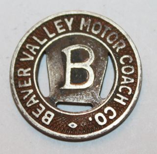 Vintage Die Cut Token Beaver Valley Motor Coach Co.  Good For One Zone Fare Bus photo