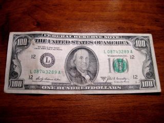 1969 100 Dollar Bill - San Francisco photo