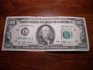 1977 100 Dollar Bill - San Francisco photo