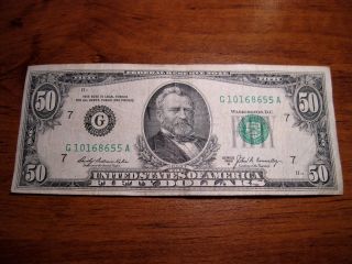 1969 50 Dollar Bill - Chicago photo