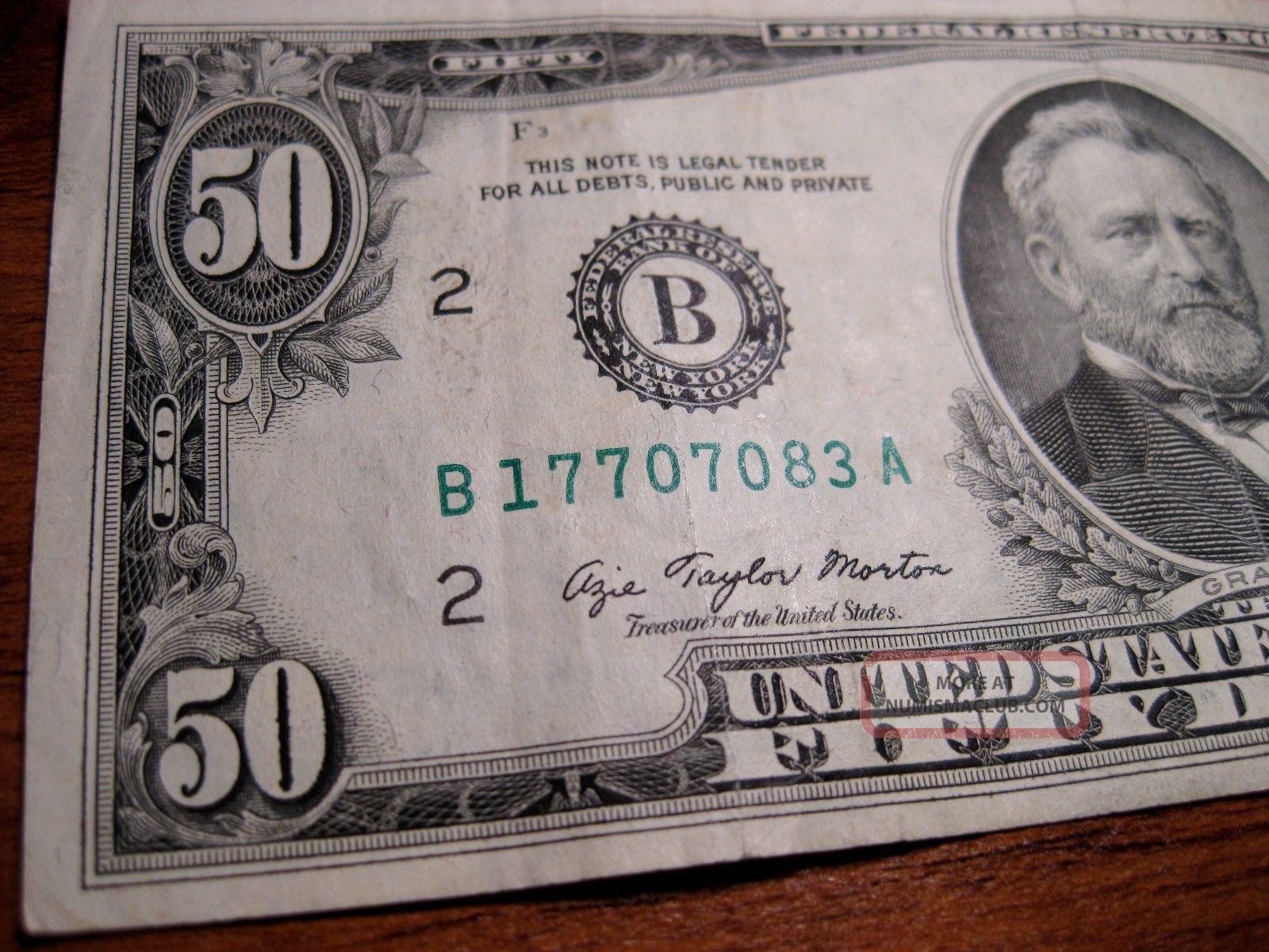 1977 50 Dollar Bill - York