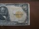 1913 $50 Gold Certificate Fr 1199 - Very Rare Hard To Find Note Large Size Notes photo 4