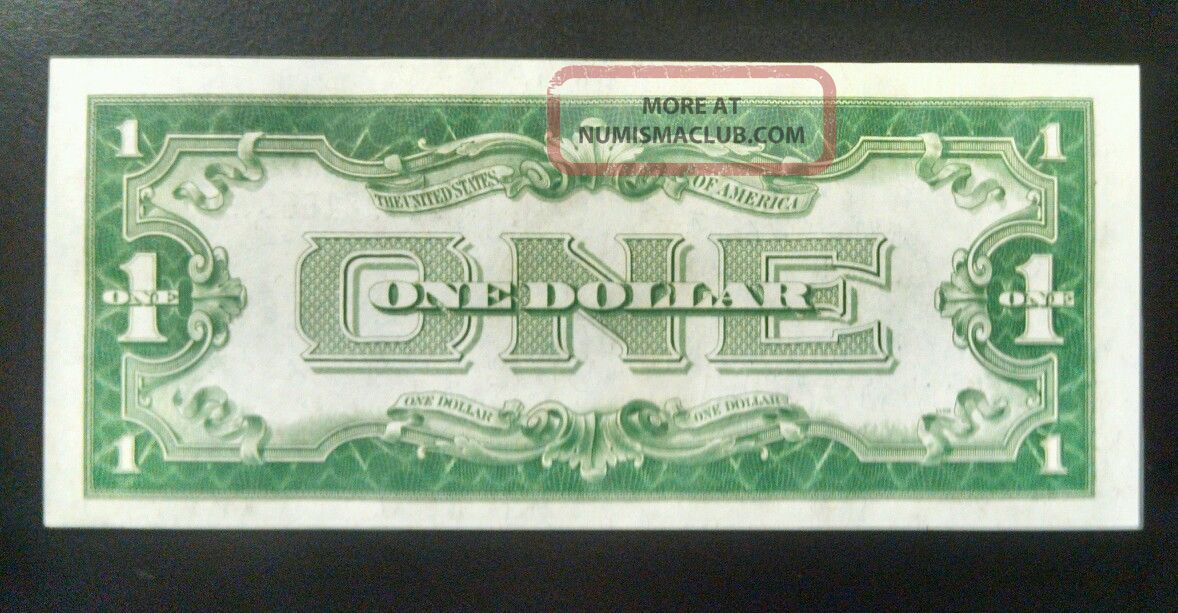 1928 $1 Silver Certificate Uncirculated Funnyback Error Note
