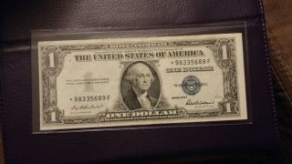 Error Paper Money 1935 F $1 Silver Certificate Star Miscut photo