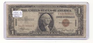 1935 - A $1 Fr - 2300 Hawaii Usa Ww Ii Emergency Currency Silver Certificate Note photo