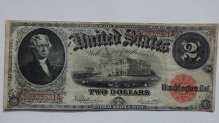 Series Of 1917 Large $2 Red Seal Legal Tender photo