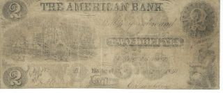 Obsolete Currency Maine/hallowell Bank $2 1859 Issued Vg Well Worn photo