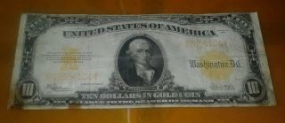 1922 10 Dlls.  Gold Certificate photo