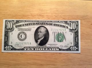 1928b $10 Federal Reserve Note Philadelphia photo