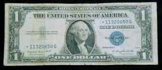 1935g Star $1 One Dollar Silver Certificate Blue Seal With - Out Motto 2 photo