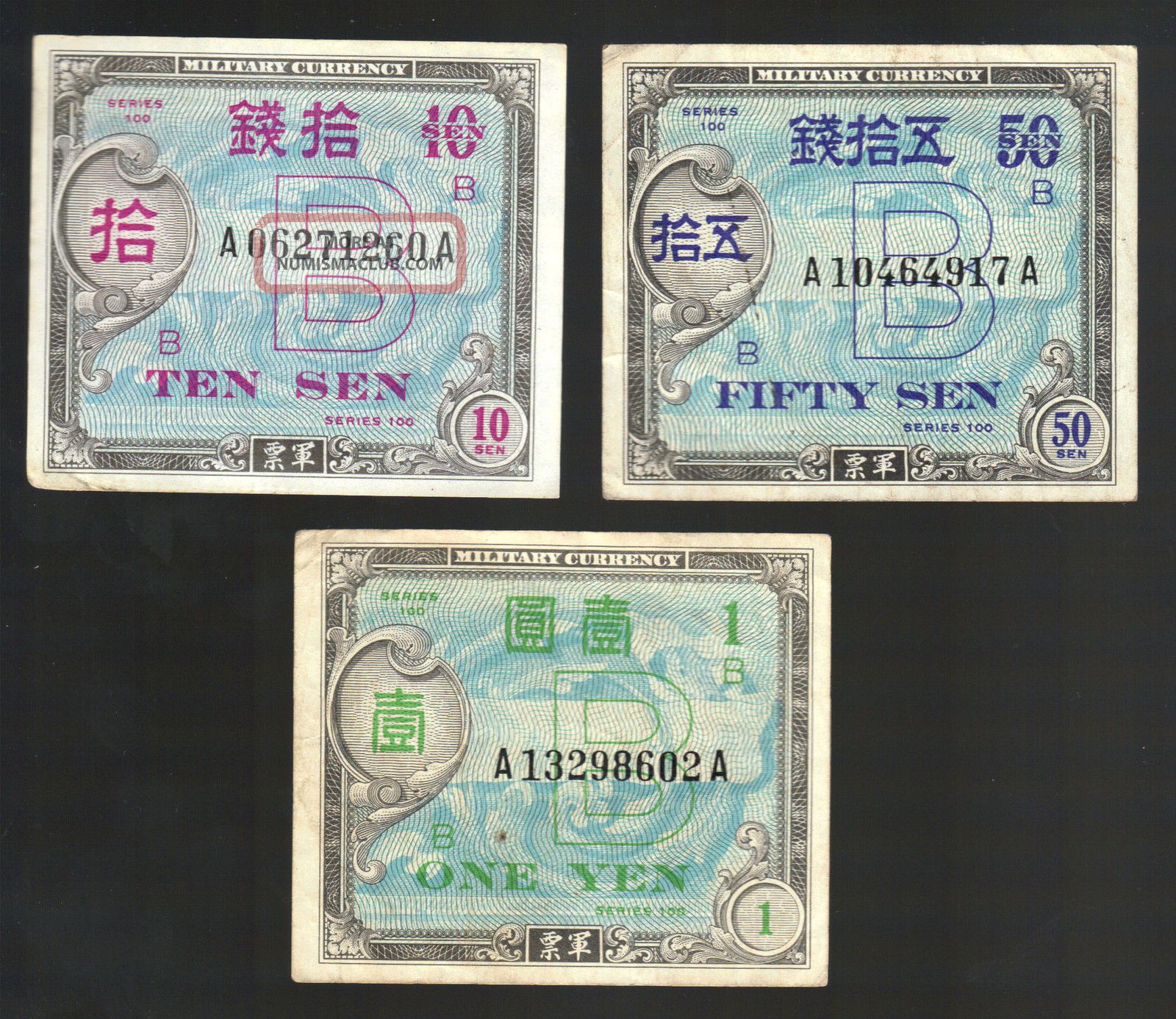 Allied Military Currency 2 5 & 10 Francs Emis France Ww2 ...