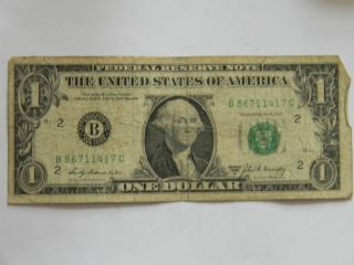 1969b ($1.  00) One Dollar Federal Reserve B Series Note photo