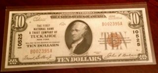 1929 $10 National Currency Unc++ First National Bank 