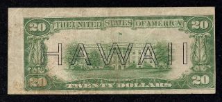 Fr 2304 Error,  $20.  00 Hawaii,  Series 1934,  Alignment Error & Mule Note photo