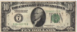 1928 A $10 Ten Dollar Bill Redeemable In Gold photo