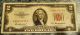 1953 A $2 Dollar Error Note With Fancy 456789 Combo Serial Number,  Print Error Small Size Notes photo 2