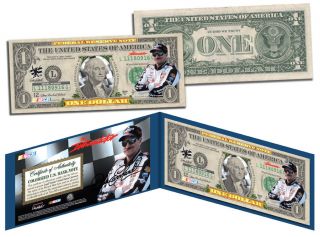 Dale Earnhardt 3 Nascar Legal Tender Usa $1 Bill Officially Licensed photo