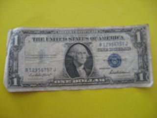 Series 1935 F One Dollar Silver Certificate With Blue Seal photo