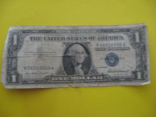 Series 1957 One Dollar Silver Certificate With Blue Seal photo