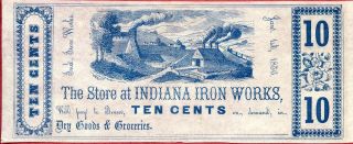 United States (usa) 10 Cents 1856 Ef  Store At Indiana Iron photo