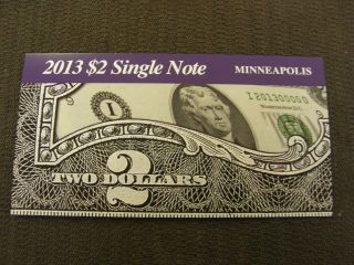 2013 $2 Single Note 
