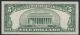 $5 1950 - D Frn==fr.  1965 - G==chicago==pcgs Choice 63 Small Size Notes photo 1