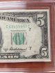 1950 B 5 Dollar Green Seal Note In Snaplock Unc Note Chicago Serial Small Size Notes photo 1