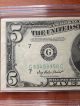 1950 B 5 Dollar Green Seal Note In Snaplock Unc Note Chicago Serial Small Size Notes photo 2