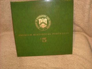 1995 & 1999 $5.  00 Premium Historical Portfolio Bureau Of Engraving & Printing photo