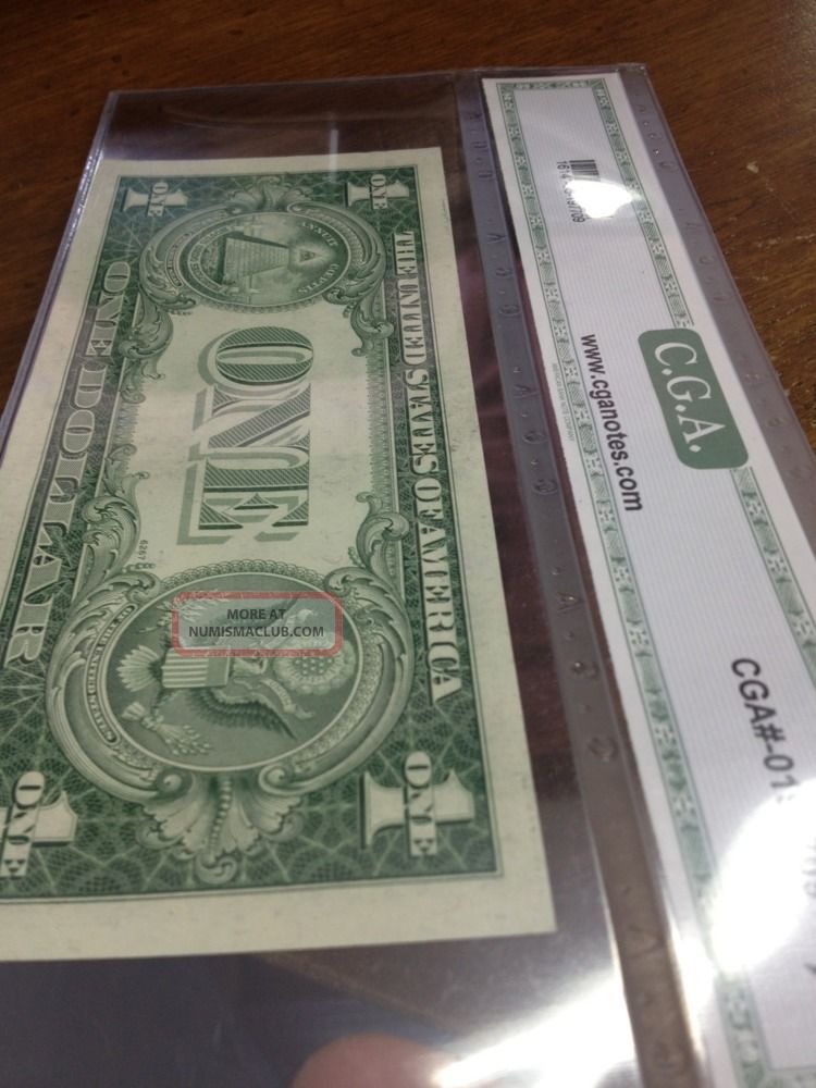 1935 E 1 Dollar Silver Certificate With Blue Seal Unc Note Graded Star Note