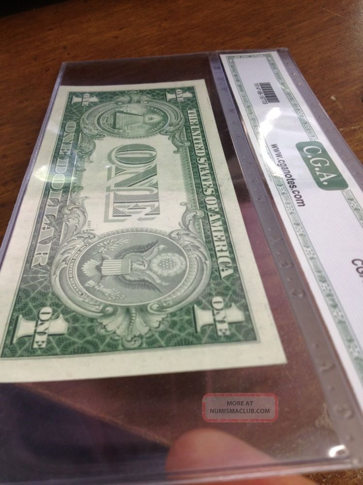 1935 E 1 Dollar Silver Certificate With Blue Seal Unc Note Graded Star Note