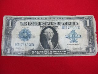 1923 $1.  00 Silver Certificate Largebank Note,  Blue Seal,  Bin $55.  00 Obo photo