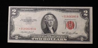 1953 $2 Two Dollar Star United States Note Au+ photo