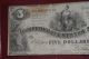 Confederate Currency - - 5.  00 Sept.  1861,  Numbered,  Signed And Cut Cancelled Paper Money: US photo 1