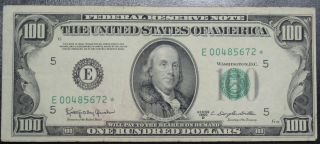 1950 D One Hundred Dollar Federal Reserve Star Note Richmond Grade Xf 5672 Pm5 photo