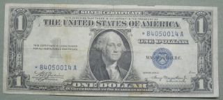1935 A One Dollar Silver Certificate Star Note Grading Vf 0014a Pm2 photo