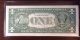 Crisp Uncirculated (gem) Repeater One Dollar Bill (d 74497449 E) Small Size Notes photo 1