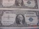 3 Silver Certificate Series 1957 Blue Seal Money One Dollar Bill Small Size Notes photo 3