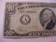 1934 C Series 10 Dollar Bill Note.  Money Miss - Cut Offset Cut Error Small Size Notes photo 3