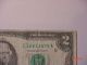 1976 2 Dollar Bill Note.  Money Mis - Cut Offset Cut Error Die Error Small Size Notes photo 3